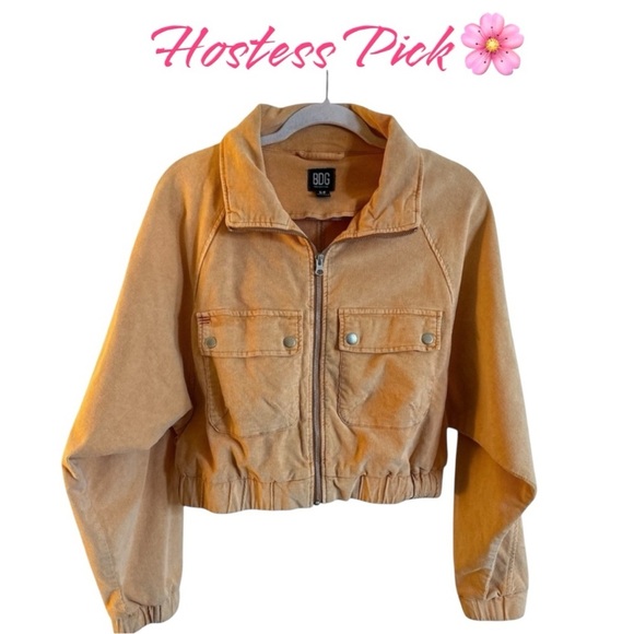 BDG Women's Light Brown Corduroy Cropped
Bomber Jacket SZ Small NWOT! - Picture 1 of 8